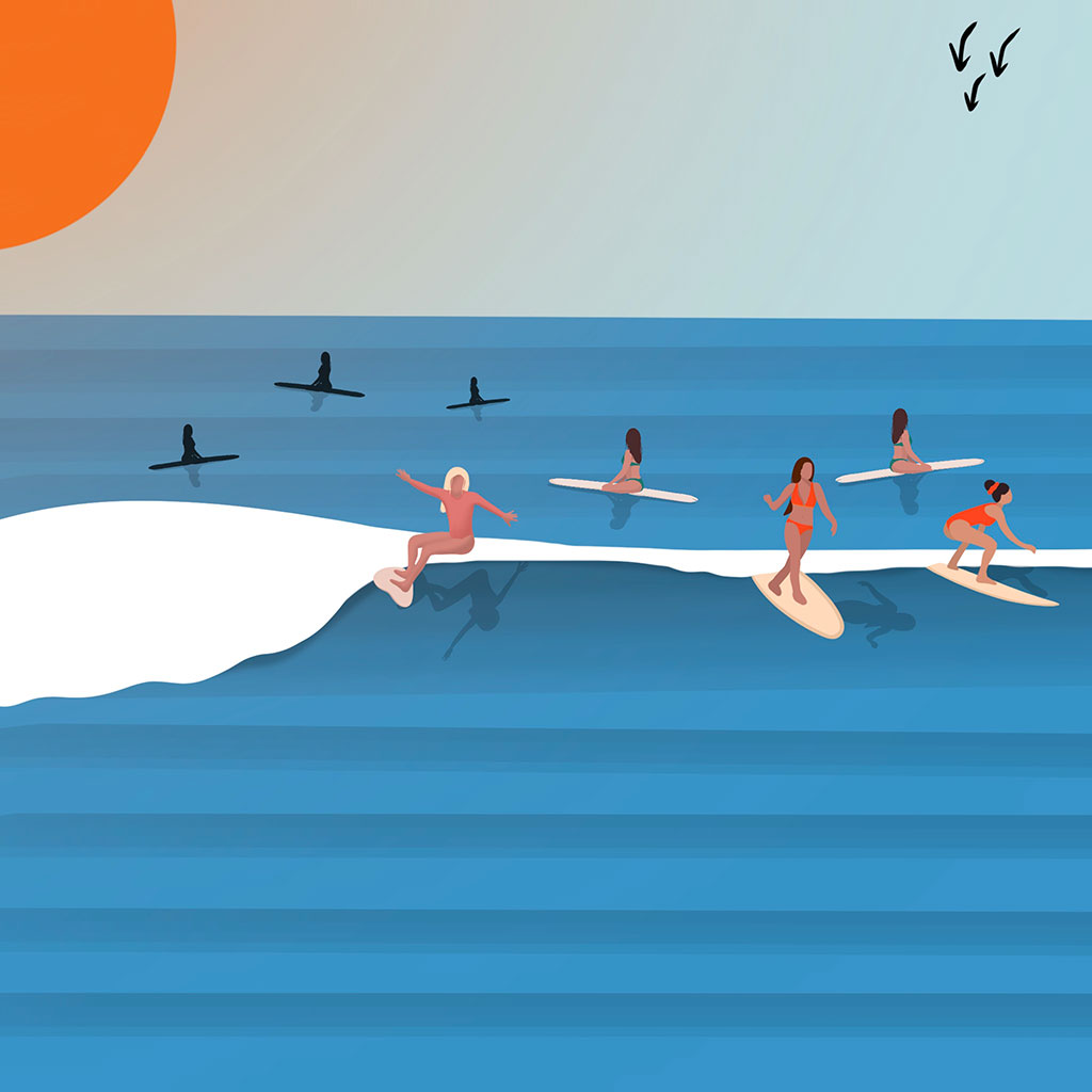 Comment gérer le monde à l'eau sur un spot de surf