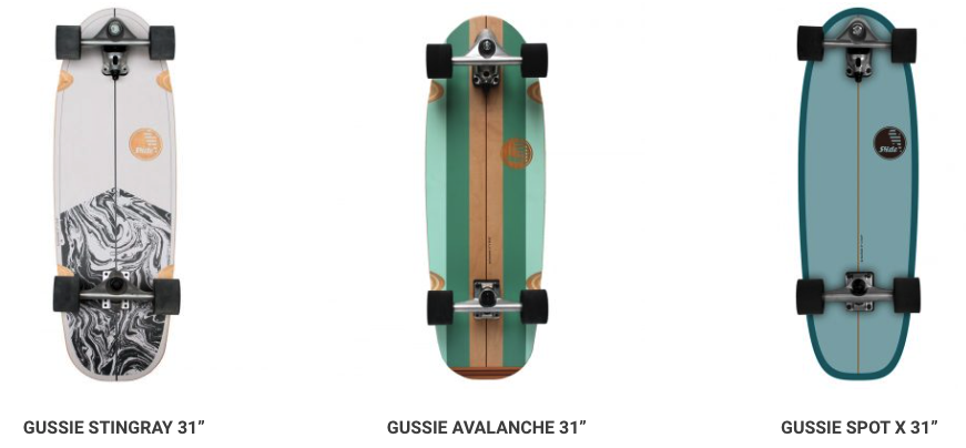 La gamme de surfskates Slide Gussie