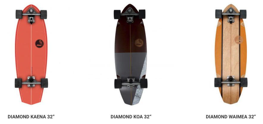 La gamme de surfskates Slide Diamond